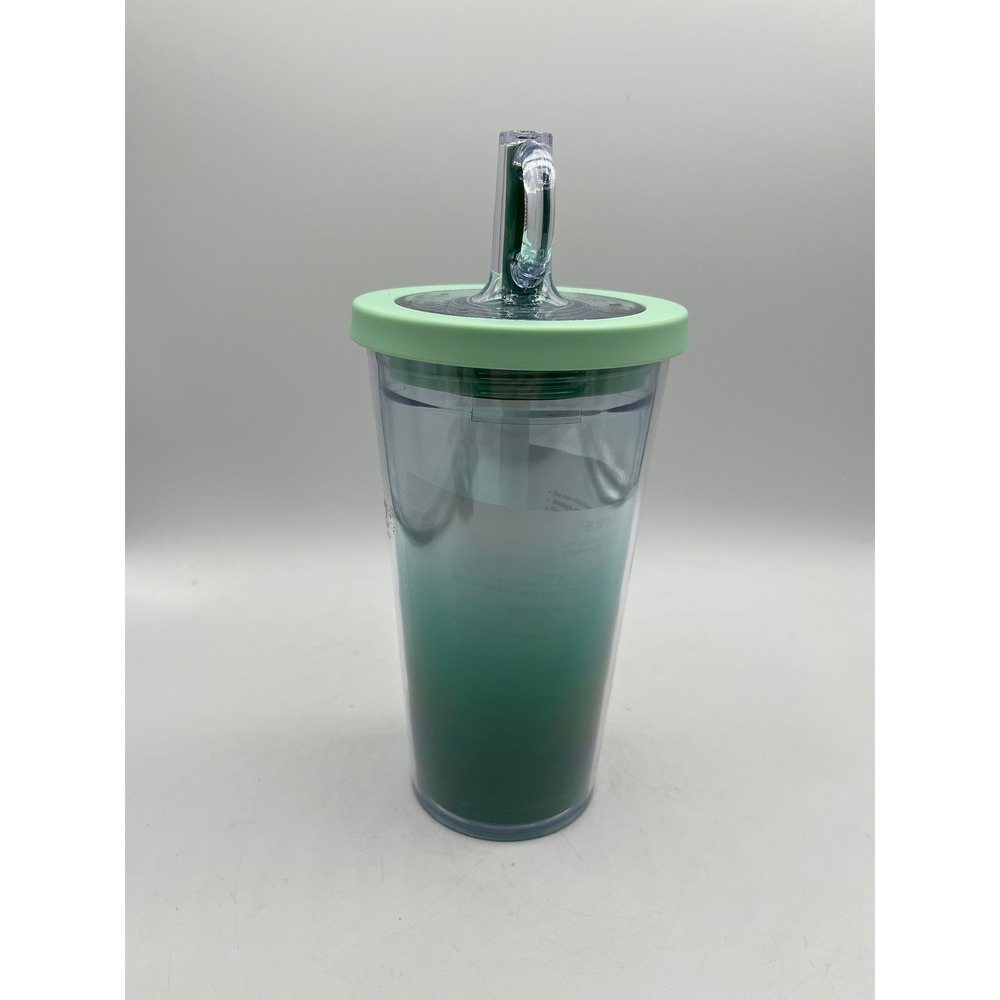 Starbucks Green Ombre Cold Cup Tumbler 16oz Locking Lid with Straw 11188320 - Picture 2 of 7